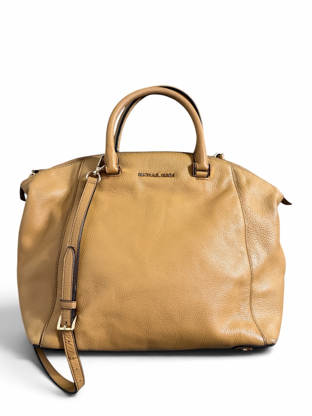 Michael Kors Caramel Tan Leather Satchel